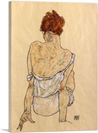 Femme Assise En Sous-Vetements 1917-1-Panel-26x18x1.5 Thick