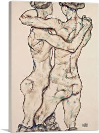 Naked Girls Embracing 1914-1-Panel-18x12x1.5 Thick