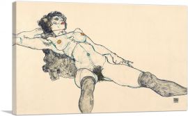 Reclining Female Nude with Legs Spread Apart 1914-1-Panel-12x8x.75 Thick
