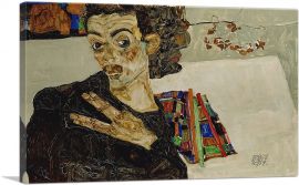Self-Portrait With Black Vase And Spread Fingers 1911-1-Panel-26x18x1.5 Thick