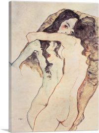 Two Women Embracing 1913-1-Panel-40x26x1.5 Thick