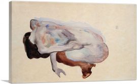Crouching Nude in Shoes and Black Stockings - Back View 1912-1-Panel-60x40x1.5 Thick