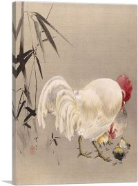 Rooster And Hen With Chicks 1887-1-Panel-12x8x.75 Thick