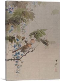 Birds And Flowers-1-Panel-12x8x.75 Thick