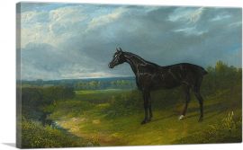 Black Hunter in a Landscape-1-Panel-26x18x1.5 Thick