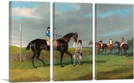 Preparing to Start the Horse Race-3-Panels-60x40x1.5 Thick