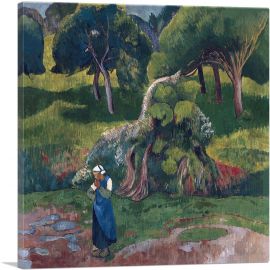 Landscape At Le Pouldu 1890-1-Panel-18x18x1.5 Thick