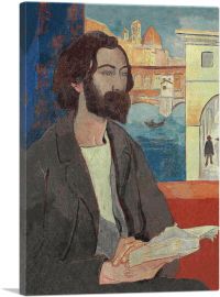 Portrait Of Emile Bernard In Florence 1893-1-Panel-26x18x1.5 Thick