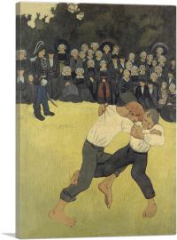 Breton Wrestling 1890-1-Panel-26x18x1.5 Thick