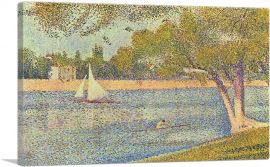 The Seine at La Grande Jatte 1888-1-Panel-26x18x1.5 Thick