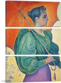 Woman With a Parasol 1893-3-Panels-60x40x1.5 Thick