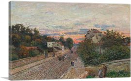 Sunset On The Road From Versailles To Chavilles 1879-1-Panel-26x18x1.5 Thick