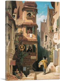 The Letter Carrier In The Rose Valley 1858-1-Panel-12x8x.75 Thick