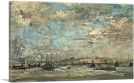 Dover Harbour and Castle 1918-1-Panel-18x12x1.5 Thick