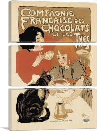 Compagnie Francaise Des Chocolats Et Des Thes 1898-3-Panels-60x40x1.5 Thick