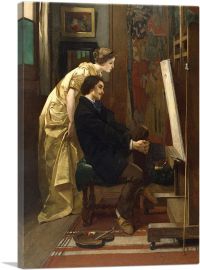 The Painter And His Model 1855-1-Panel-18x12x1.5 Thick