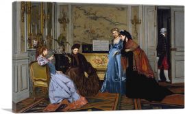 Elegant Figures In a Salon-1-Panel-40x26x1.5 Thick