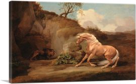 Horse Frightened by a Lion 1768-1-Panel-18x12x1.5 Thick