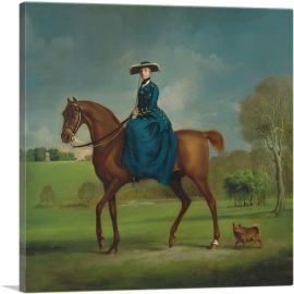 The Countess of Coningsby in the Costume of the Charlton Hunt-1-Panel-12x12x1.5 Thick