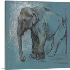 Study Of An Elephant-1-Panel-36x36x1.5 Thick