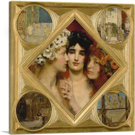 The Three Graces Printed Frame-1-Panel-18x18x1.5 Thick