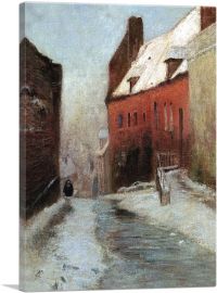 A Winter Street Scene Montreuil-1-Panel-26x18x1.5 Thick