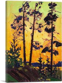 Pine Trees At Sunset Summer 1915-1-Panel-26x18x1.5 Thick