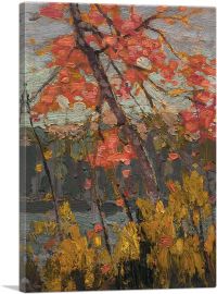 Twisted Maple Red Tree Fall 1914-1-Panel-12x8x.75 Thick