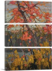 Twisted Maple Red Tree Fall 1914-3-Panels-60x40x1.5 Thick