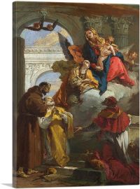 Virgin And Child Appearing To a Group Of Saints 1735-1-Panel-12x8x.75 Thick