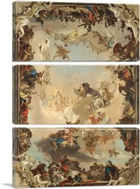 Allegory Of The Planets And Continents 1752-3-Panels-90x60x1.5 Thick