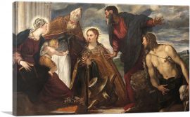 Virgin Child Saint Catherine Augustine Marc John The Baptist 1549