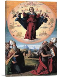 The Immaculate Conception With Saints 1535-1-Panel-18x12x1.5 Thick
