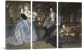 Marquis And Marchioness Of Miramon And Children 1865-3-Panels-60x40x1.5 Thick