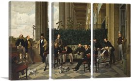The Circle Of The Rue Royale 1868-3-Panels-90x60x1.5 Thick