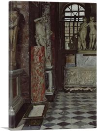 A View Of a Room Of Greek Roman Antiquities In Louvre-1-Panel-40x26x1.5 Thick