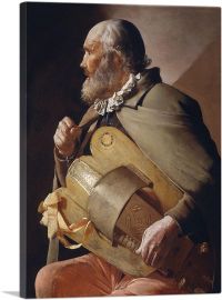 The Hurdy Gurdy Player 1610-1-Panel-60x40x1.5 Thick