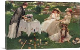 Tea Time In The Garden-1-Panel-18x12x1.5 Thick