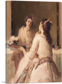 Young Woman Looking In The Mirror-1-Panel-12x8x.75 Thick