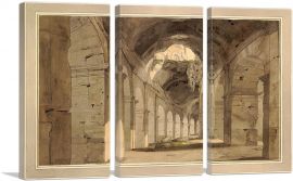 Inside The Colosseum 1781-3-Panels-60x40x1.5 Thick