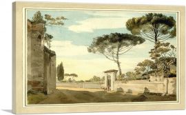 Part Of Ancient Roman Wall Between Porta Salara And Porta Pinciana 1780-1-Panel-18x12x1.5 Thick