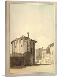 Temple Of Vesta And Temple Of Fortune Virilis 1781-1-Panel-12x8x.75 Thick
