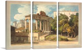 The Temple Of Concord 1781-3-Panels-90x60x1.5 Thick