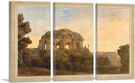 The Temple Of Minerva Medica 1781-3-Panels-60x40x1.5 Thick