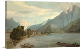 A View Of Domaso On Lake Como 1781-1-Panel-26x18x1.5 Thick