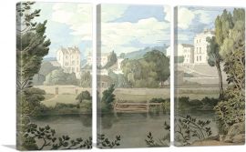 Houses Near Plymouth 1810-3-Panels-60x40x1.5 Thick