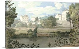 Houses Near Plymouth 1810-1-Panel-26x18x1.5 Thick
