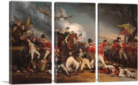 The Death Of General Mercer Battle Of Princeton 1777-3-Panels-90x60x1.5 Thick