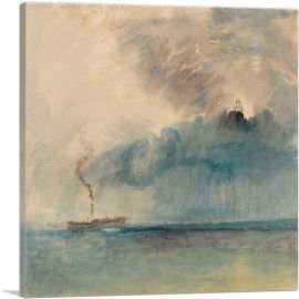 A Paddle-steamer in a Storm-1-Panel-26x26x.75 Thick