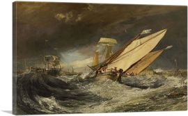 Fishing Boats Entering Calais Harbor 1803-1-Panel-18x12x1.5 Thick